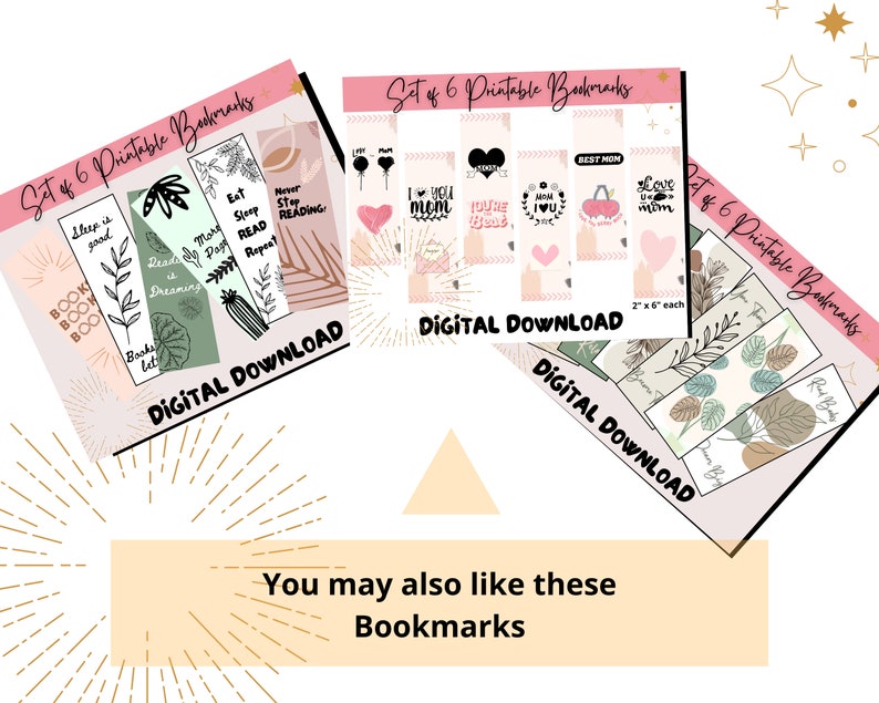 Printable Bookmarks for Women, Digital Book Mark, Printable Book Marks ...