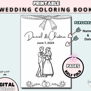 Wedding coloring Book Printable Kids Wedding Activity Book, Children Wedding Activities, Kids Wedding activity pack, Digital Download