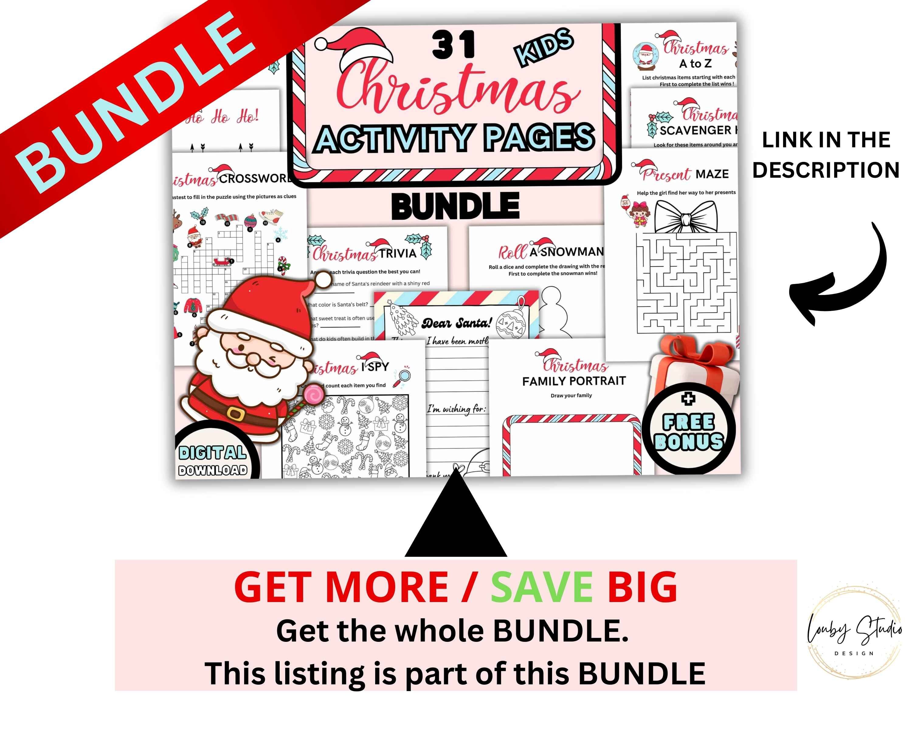 Letter to Santa Coloring Page: Printable Christmas Wish List (digital ...