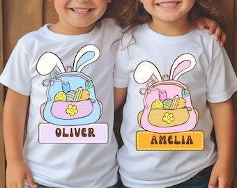 Orejas de conejo de Pascua personalizadas para niños, nombre de niño y niña (Png), Pascua para niños (Png), lazo de regalo escolar de Pascua (Png), nombre de Pascua (Png)