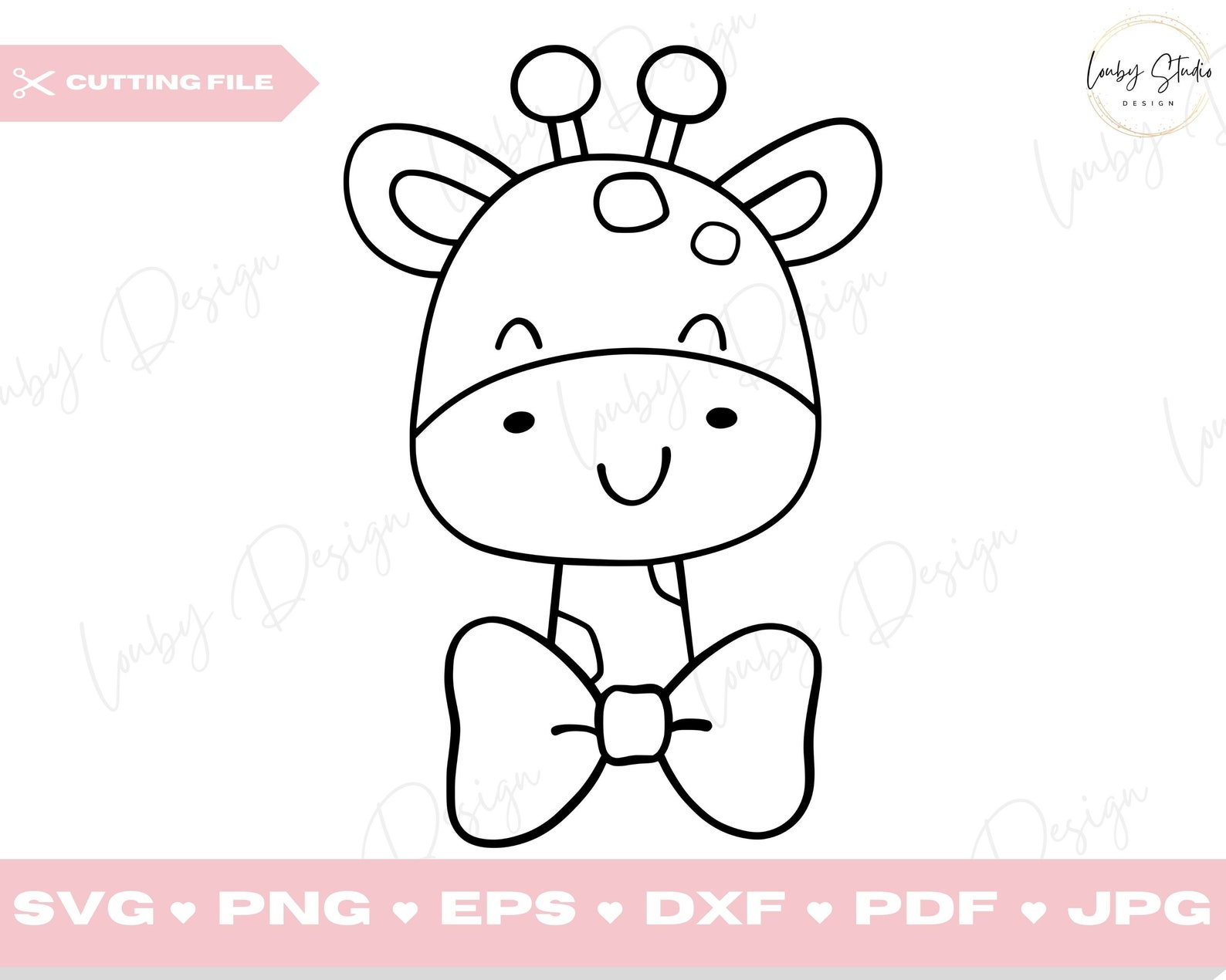 Baby Giraffe SVG, Cute Giraffe SVG, Cut File Cricut and Silhouette ...