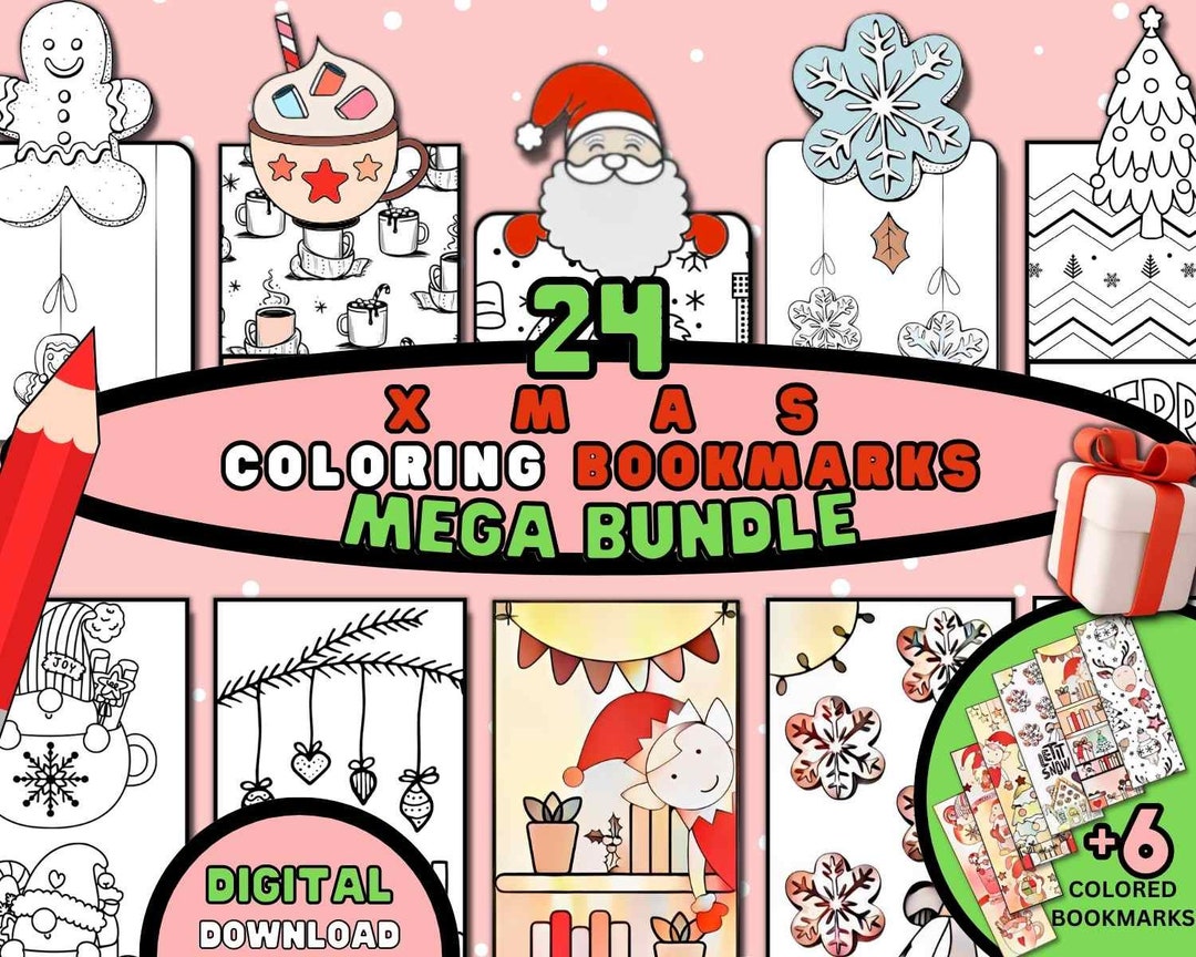 printable-christmas-bookmarks-bundle-kids-christmas-gnome-coloring