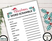 Christmas Word Scramble Game: Printable Holiday Activity (Digital Download)