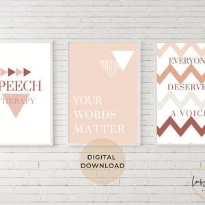 Decoração para fonoaudiologia, pôster boho para fonoaudiólogo, decoração para consultório de fonoaudiólogo, presentes para fonoaudiólogo, download digital