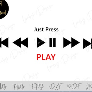 Musik-Player SVG, Audiosteuertasten svg, Cricut, Silhouette, Song-Player PNG, eps, dxf, pdf, jpg