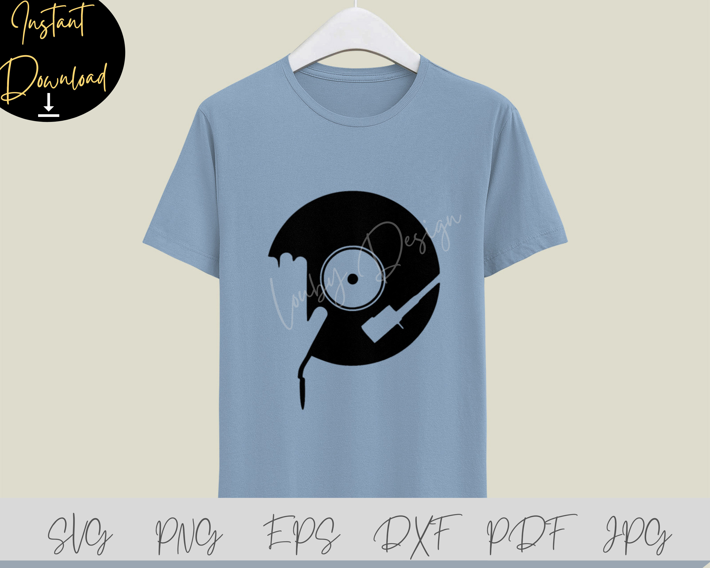 Vinyl Record SVG, Turntable Player PNG, Cricut, Silhouette, Music