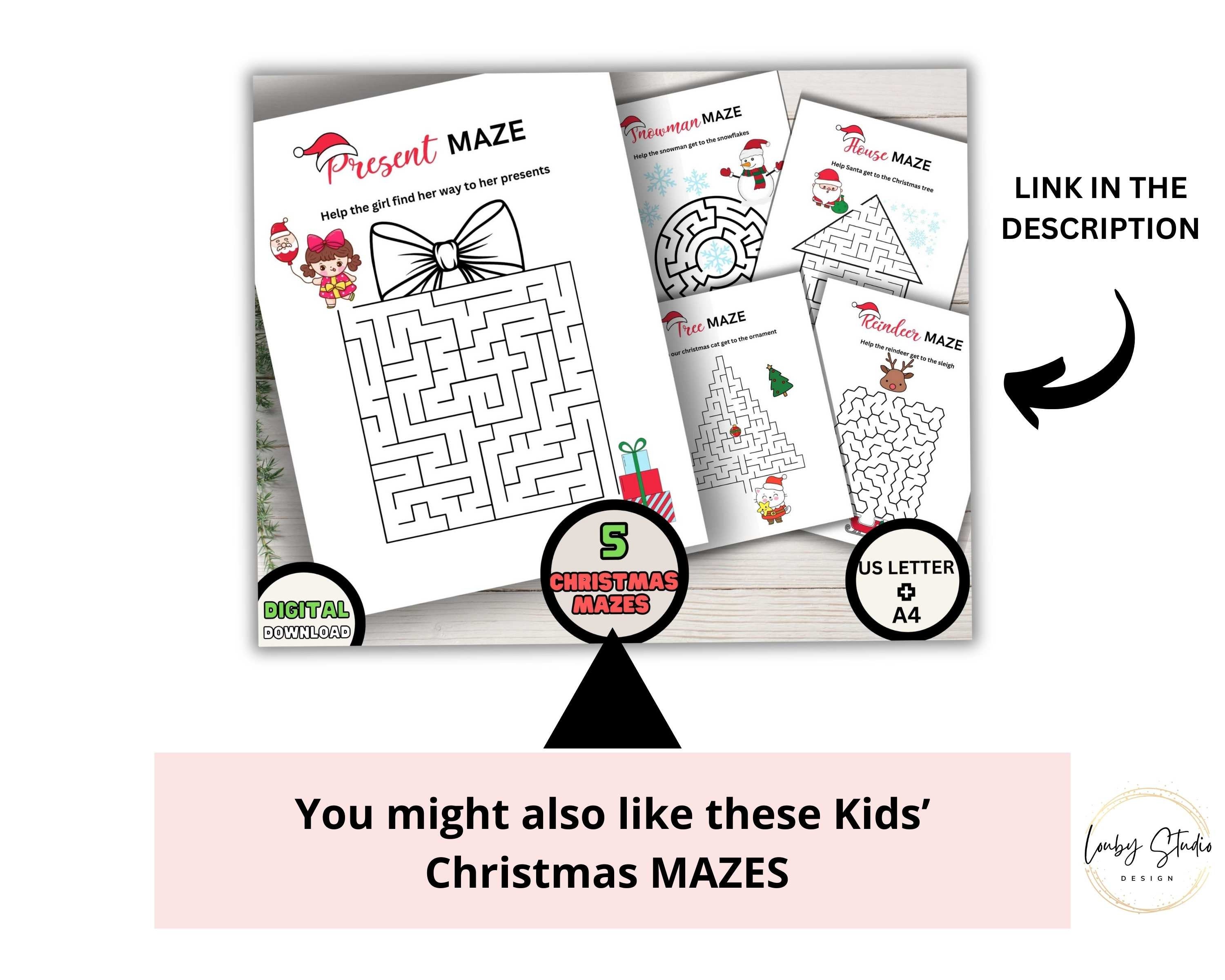 Printable Christmas Word Games Kids Christmas Activities - Etsy