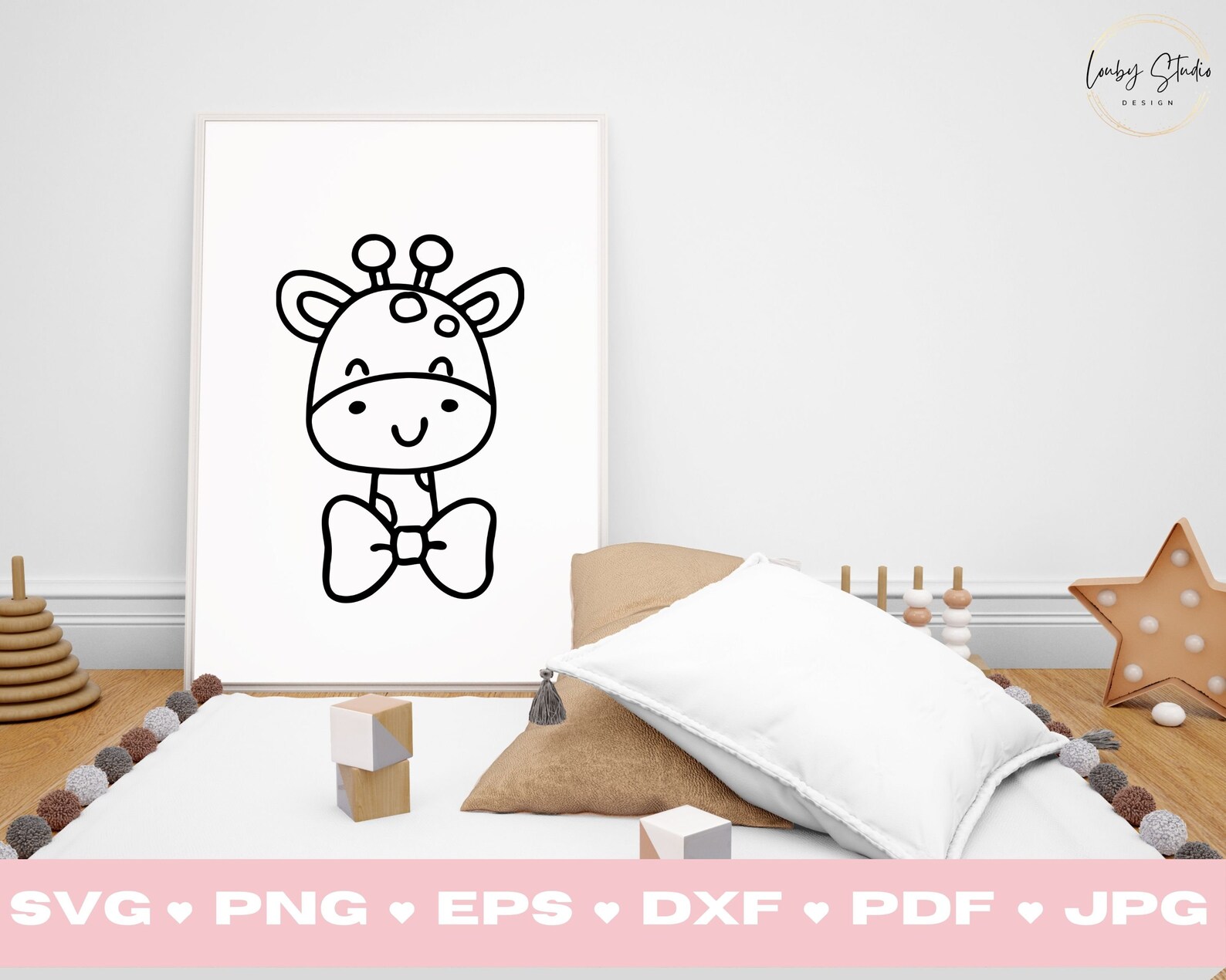 Baby Giraffe SVG, Cute Giraffe SVG, Cut File Cricut and Silhouette ...