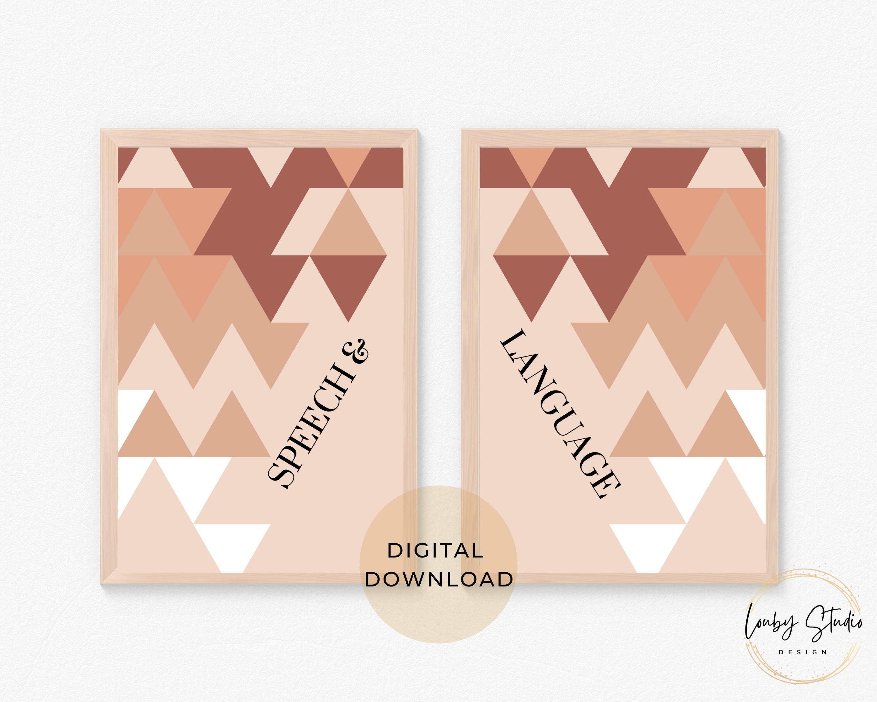 Boho Speech Therapy Poster Set: SLP Office Decor (digital Download) - Etsy