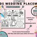 Kids Wedding Coloring Placemat, Printable Wedding Activity Mat ...