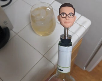 Custom Head Bottle Stopper: Personalized Groomsmen Gift
