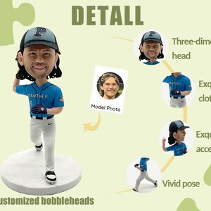 Custom Exploding Head Bobblehead: Personalized Polymer Clay Figurine image 6