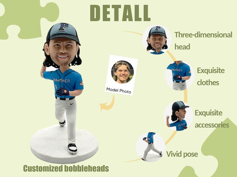 Custom Exploding Head Bobblehead: Personalized Polymer Clay Figurine image 6