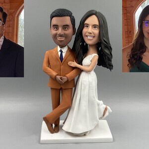 Custom bobblehead wedding cake toppers,personalized wedding cake bobbleheads,custom figurine wedding cake toppers,custom wedding bobbleheads