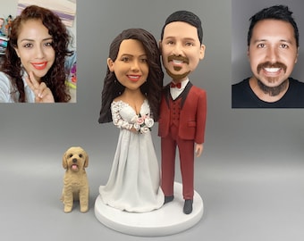 Wedding cake topper wedding topper bobble head Custom cake toppers for wedding keepsake wedding figurine Personalized wedding gift