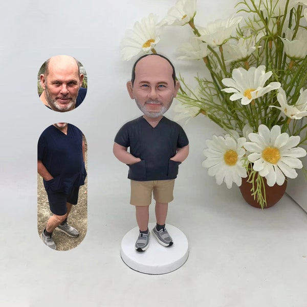 Custom bobbleheads: Dad | Personalized Dad Bobblehead Gifts | Personalized bobbleheads make great anniversary Christmas gifts for him!