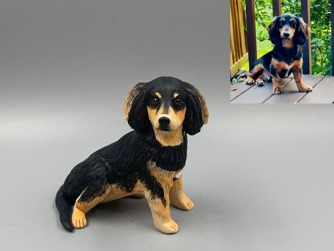 Custom Dog Cake Topper: Personalized Polymer Clay Pet Figurine - Etsy