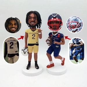 Personalized Football Player Bobblehead: Custom Athlete Figurine