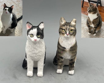 Cat Cake Topper, Pet Anniversary, Cat Figurines, Dog Birthday Gift, Wedding Cake Topper, Cat Birthday Memorial Gift, Pet Memorial Gift