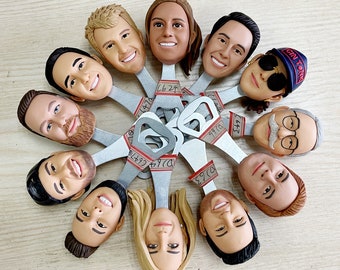 Abridor de botellas con cara personalizada: regalo personalizado para padrinos de boda