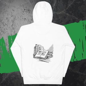 Thuddo unisex hoodie with drawing on back