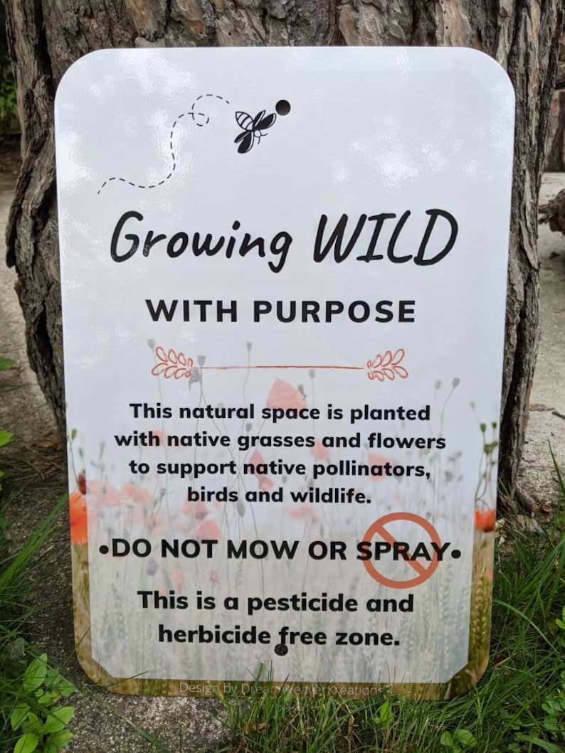 Pesticide Free Garden Sign: Native Plants and Pollinator Habitat bild 2