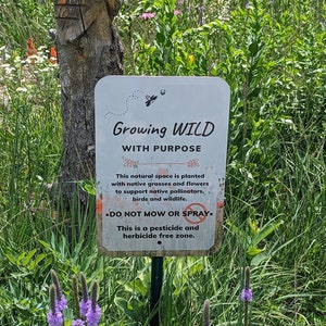 Pesticide Free Garden Sign: Native Plants and Pollinator Habitat bild 3