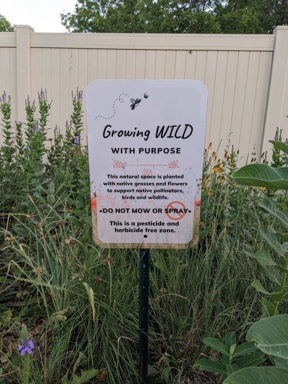 Pesticide Free Garden Sign: Native Plants and Pollinator Habitat