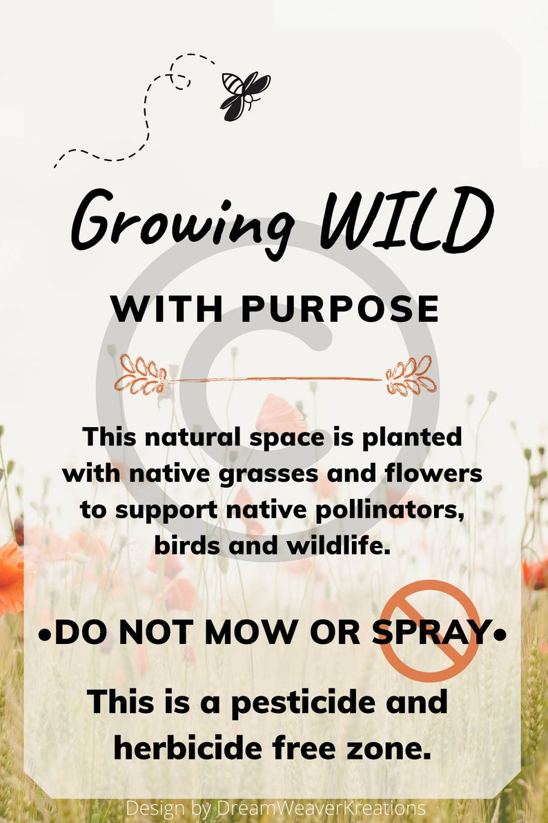 Pesticide Free Garden Sign: Native Plants and Pollinator Habitat bild 4