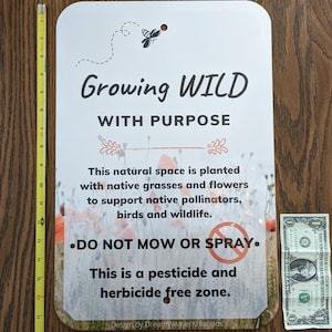 Pesticide Free Garden Sign: Native Plants and Pollinator Habitat bild 5