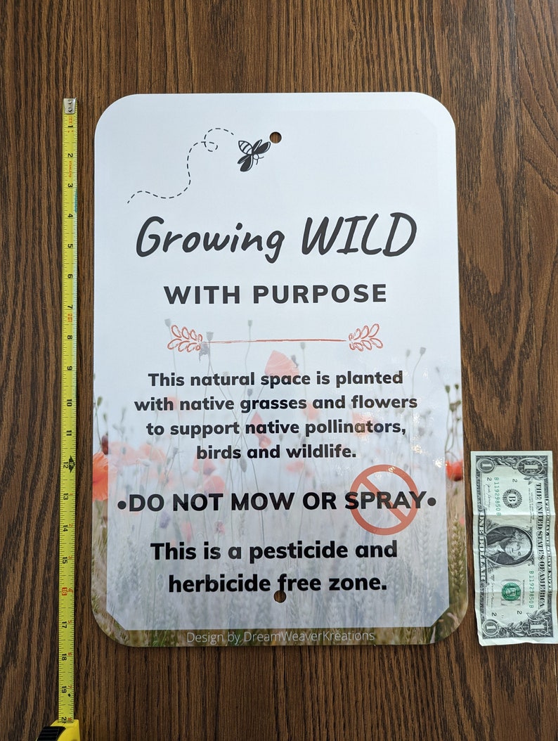 Pesticide Free Garden Sign: Native Plants and Pollinator Habitat bild 5