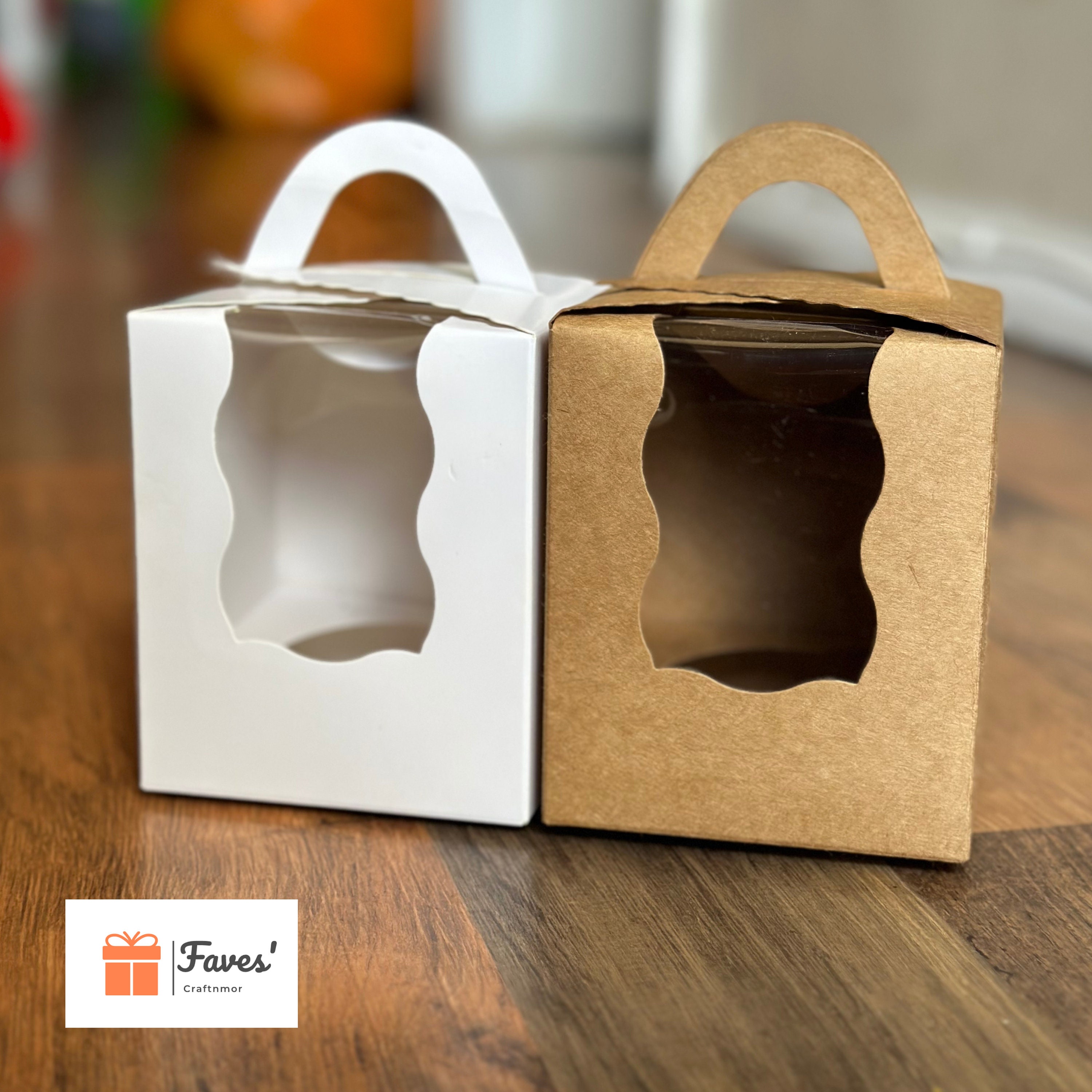 Scatola Per Cupcake A 4 Fori, Scatola Per Cupcake Con Finestra