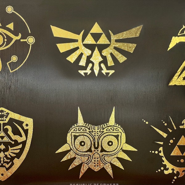 Legend of Zelda - Metallic Textured Gold Decal