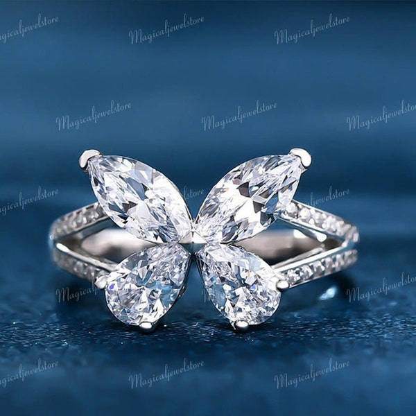Butterfly Engagement Ring - Etsy