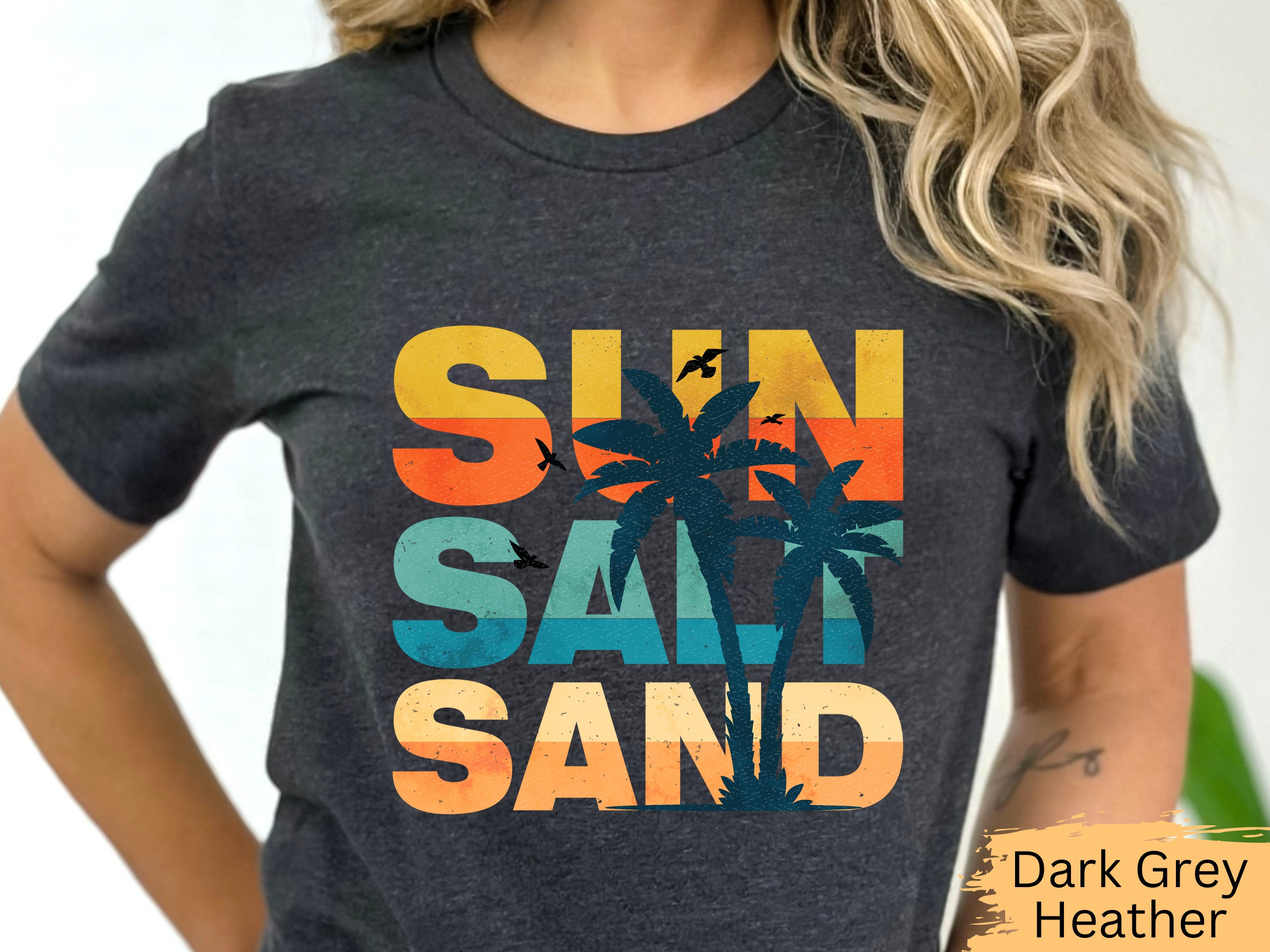 Retro Sun Salt Sand T-shirt Beach Shirt Vacation Shirt - Etsy