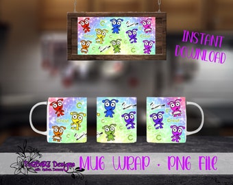 Cricut Cutie Becher Wrap PNG - 15oz