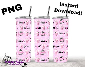 Cricut Cutie Brustkrebs Überlebende Wrap PNG - TumblerPink