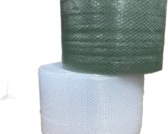 3/16" x 400' x 12" Clear & Recycled Small Bubble Cushioning Padding Roll 400FT