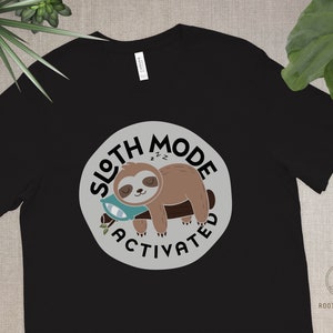 Sloth mode activated, ME/CFS, retro font, unisex t shirt, spoonie shirt, anxiety, invisible illness, chronic illness, fatigue