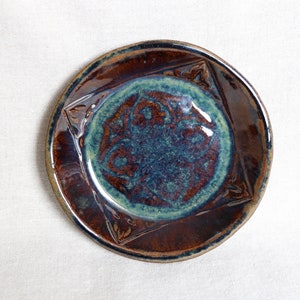 Unique bowl - hand-made - decorative plate, decorative plate 12.5 cm