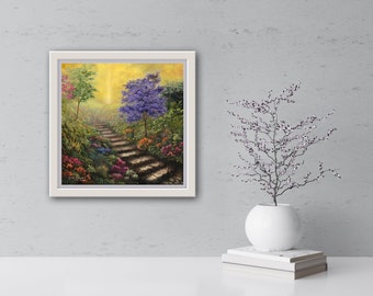 Pathway to Light is a 10" x 10" Giclee' print on gallery paper.