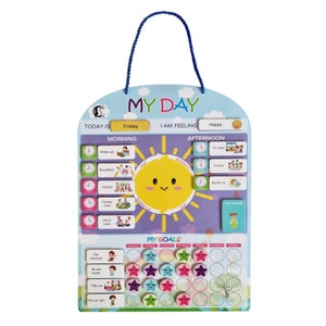 Children's Magnetic Daily Routine Chart/goals Chart, Mindfulness Chart ...
