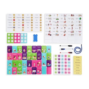 Children's Magnetic Daily Routine Chart/goals Chart, Mindfulness Chart ...