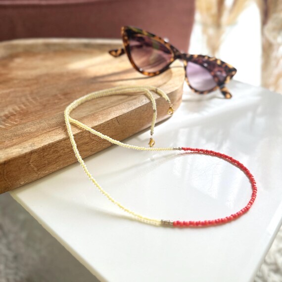 Glasses chain yellow/orange