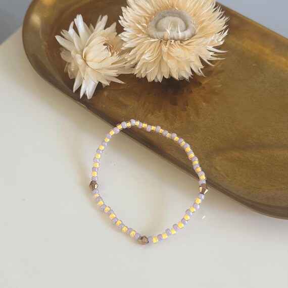 Bracelet "Neon" orange/lilac, elastic