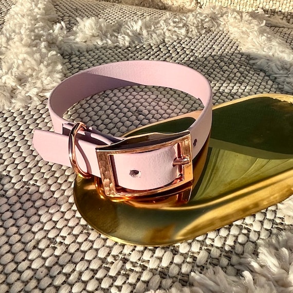 YELLoBELLO Classic dog collar made of Biothane (leather substitute), lilac, pattern