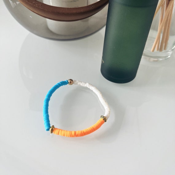 Katsuki/Heishi bracelet, elastic - wertbrandings -