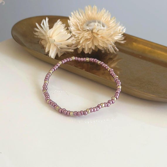 Bracelet lilac, elastic