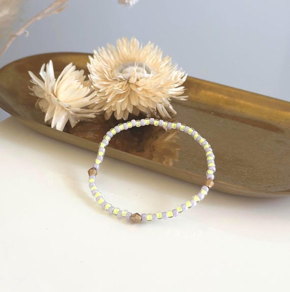 Bracelet "Neon" yellow/lilac, elastic