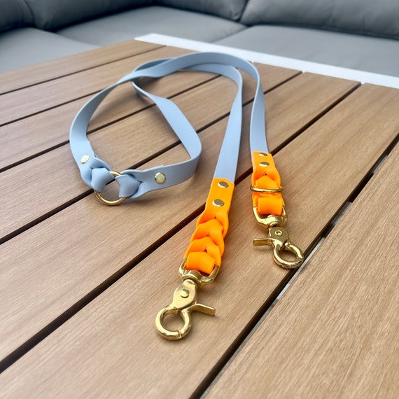 YELL OH BELLO dog leash made of Biothane (leather substitute), multi-adjustable, pattern